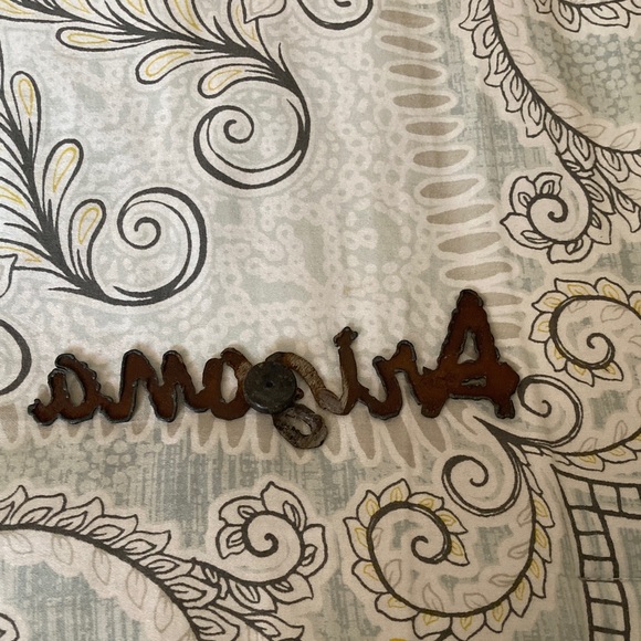 Arizona Script Rustic Metal Fridge Magnet - Picture 3 of 6